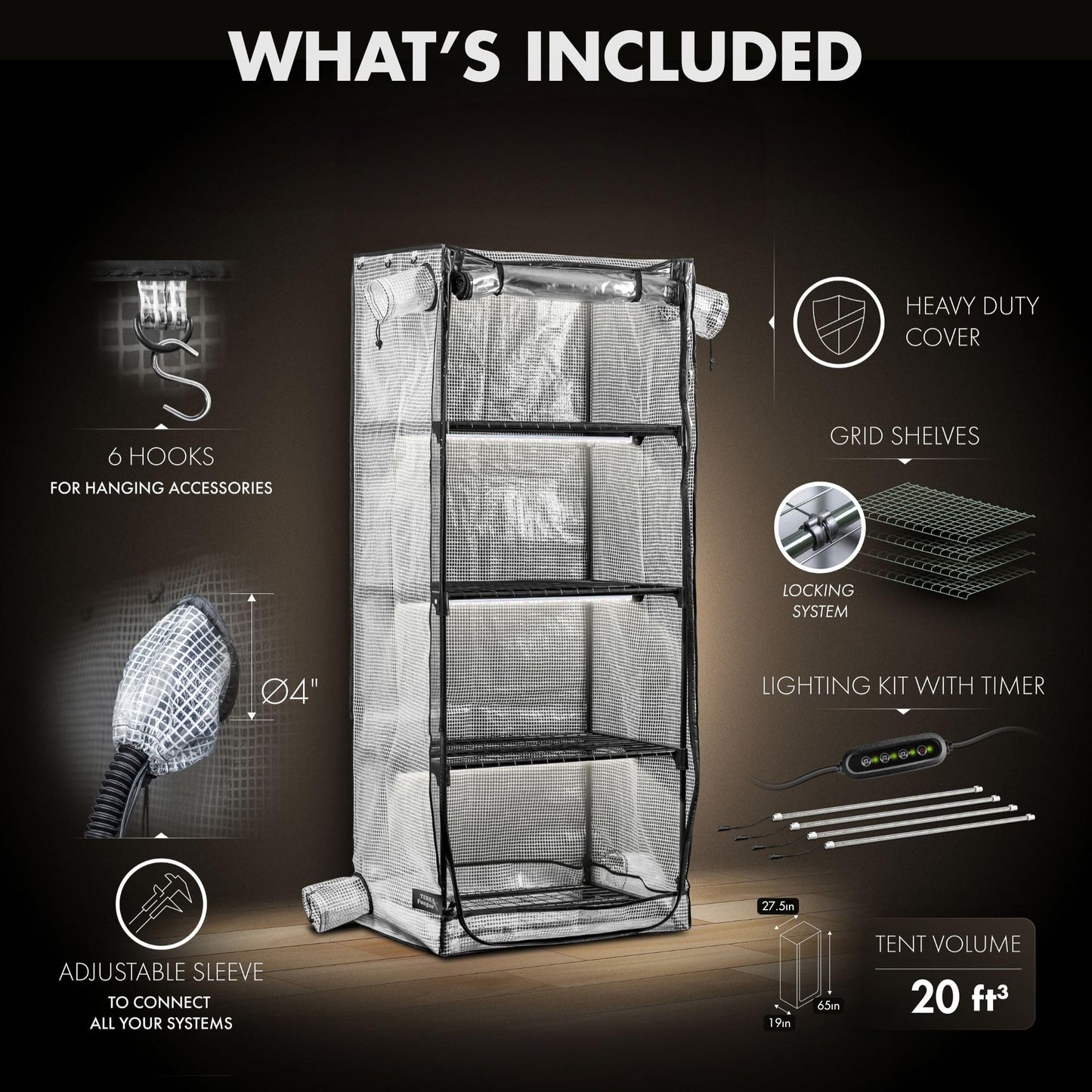 Mushroom Grow Tent with Light